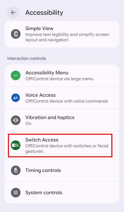 Tap Switch Access